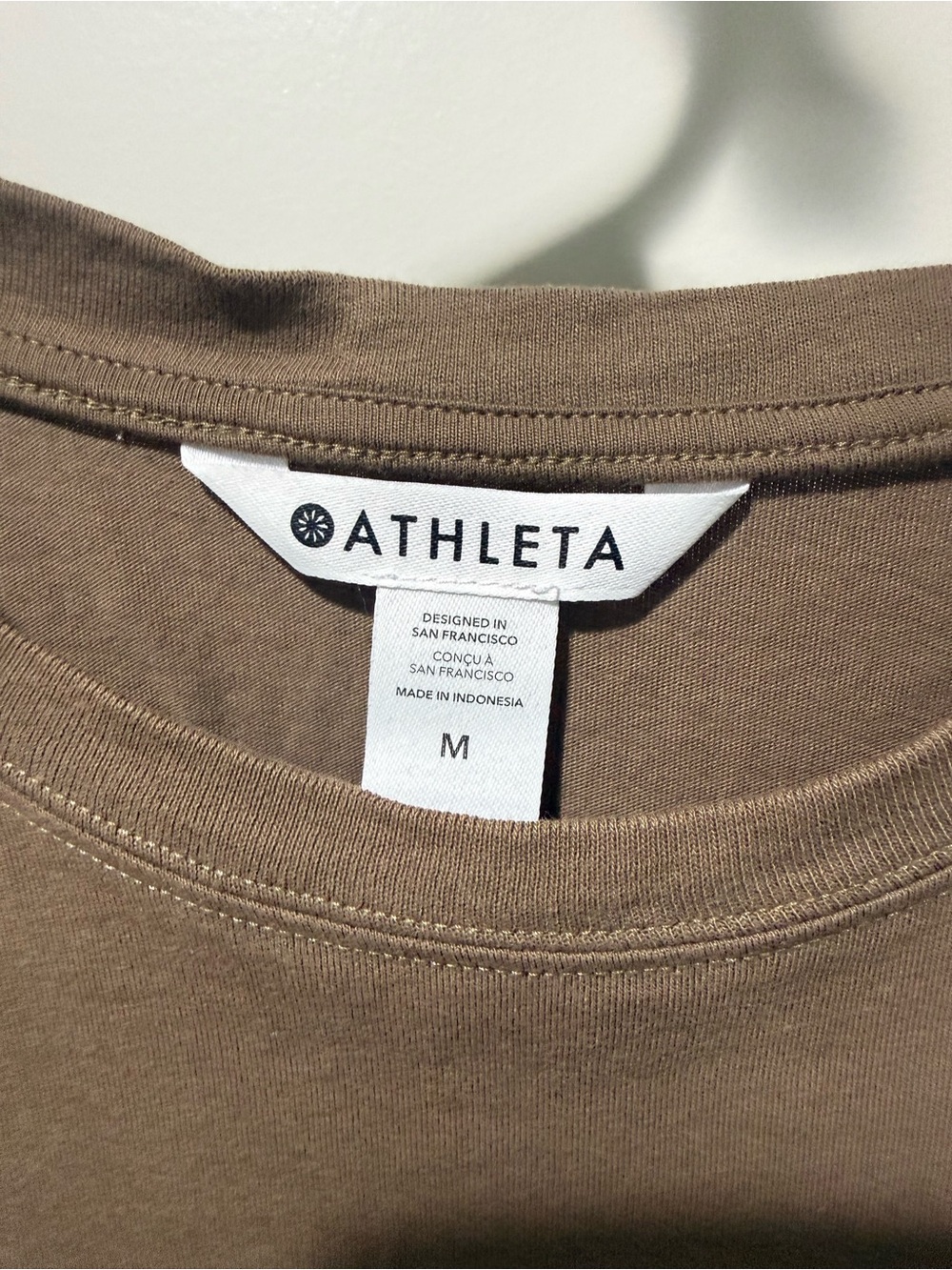 Athleta True Cotton Clay Short Sleeve Crop Tee - Picture 2 of 3